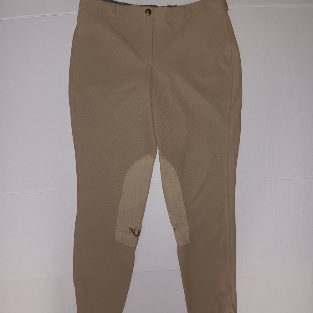 TUFF RIDER PULL-ON RIBBED BREECHES RIDING PANTS - Picture 8 of 10